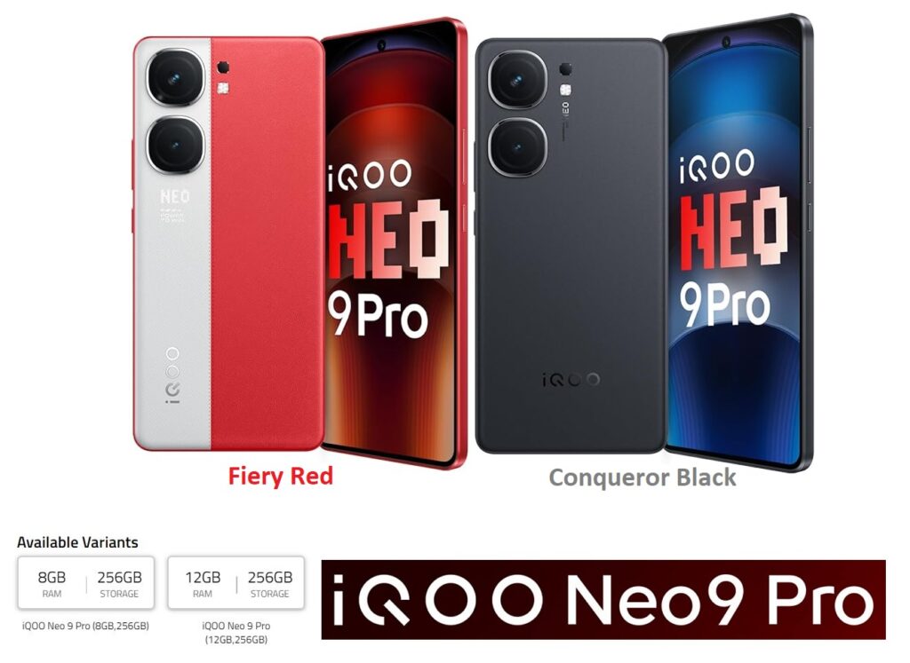 iQOO Neo 9 Pro Colours and Varient